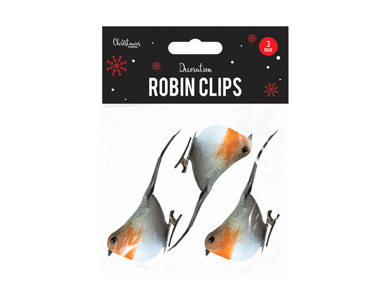Christmas Robin Clips - 3 Pack
