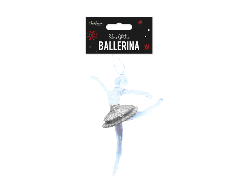 Silver Acrylic Ballerina Decoration