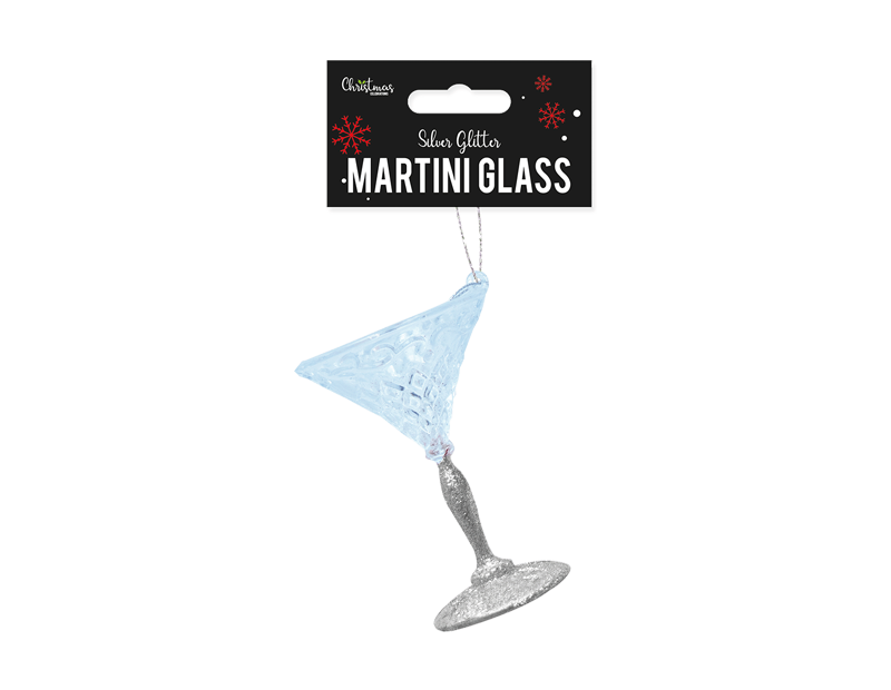 Silver Acrylic Martini Glass