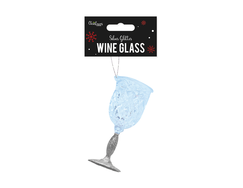 Silver Acrylic Wine Glass