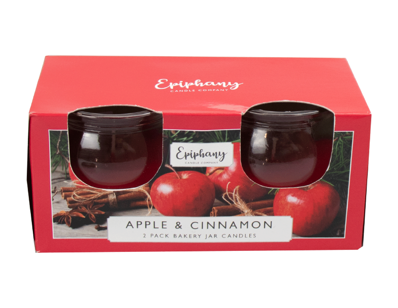 Apple & Cinnamon Bakery Jar Candles - 2 Pack