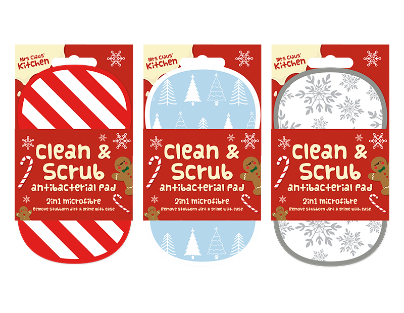 Wholesale Christmas 2 in 1 Scrubbing Pad