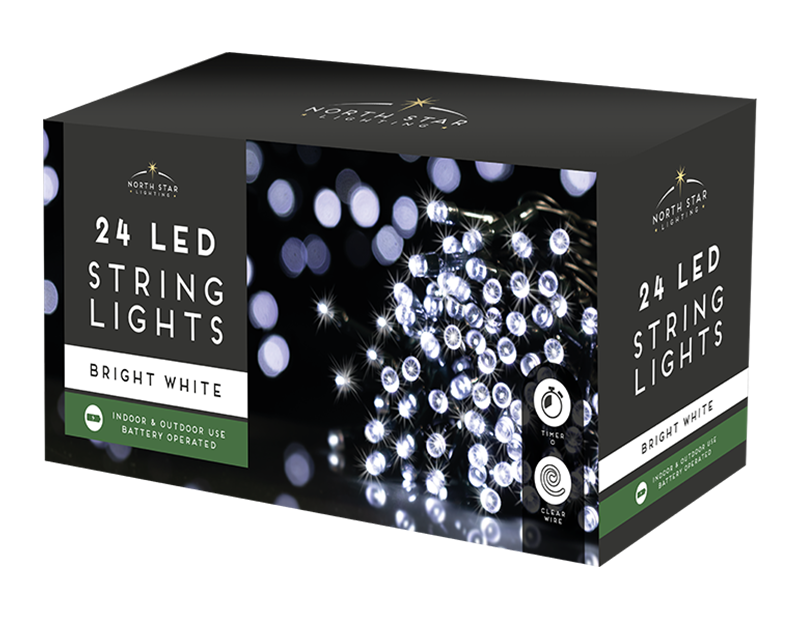 Bright white battery online operated christmas lights