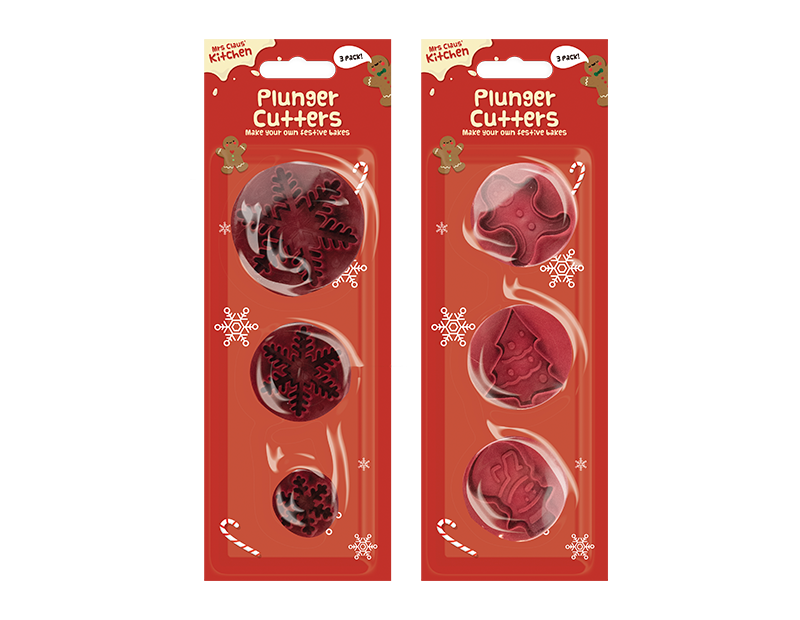 Xmas Plunger Cutters 3 Pack
