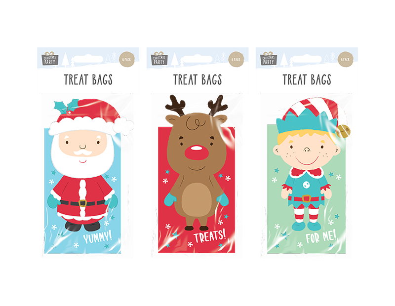 3D Character Treat Bags 6 Pack