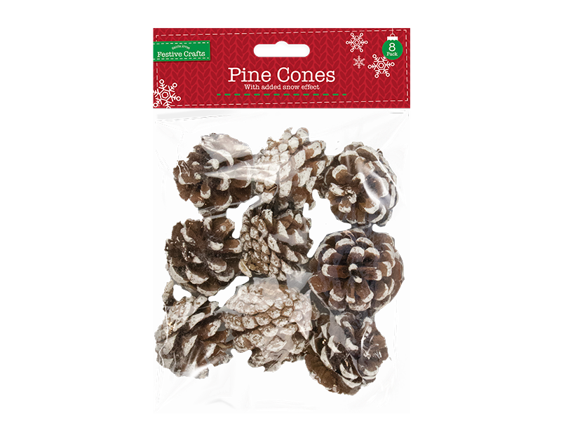 Pine Cones With Snow 9 Pack