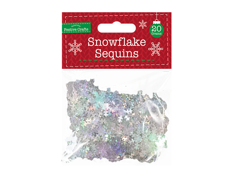 Iridescent Snowflake Sequins 20g
