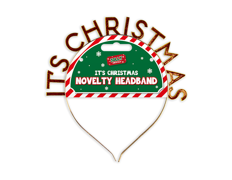 Novelty It's Christmas Metal Headband