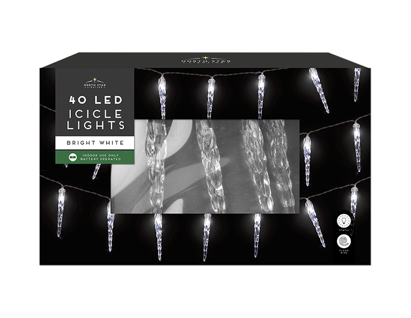 40 LED Ultra Bright Icicle Lights
