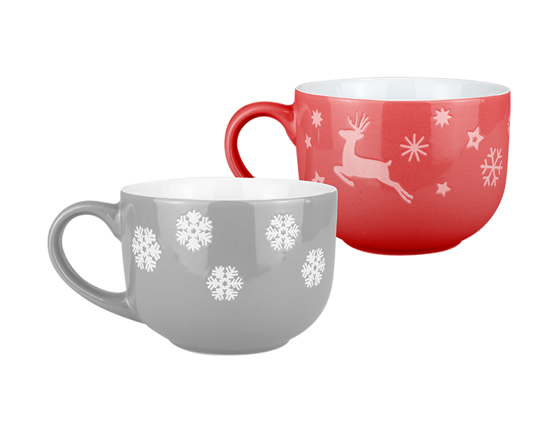 Wholesale Christmas Ceramic Soup Mug