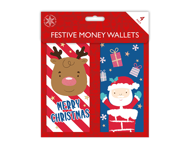 Wholesale Christmas Character Money Wallets - 4 Pack