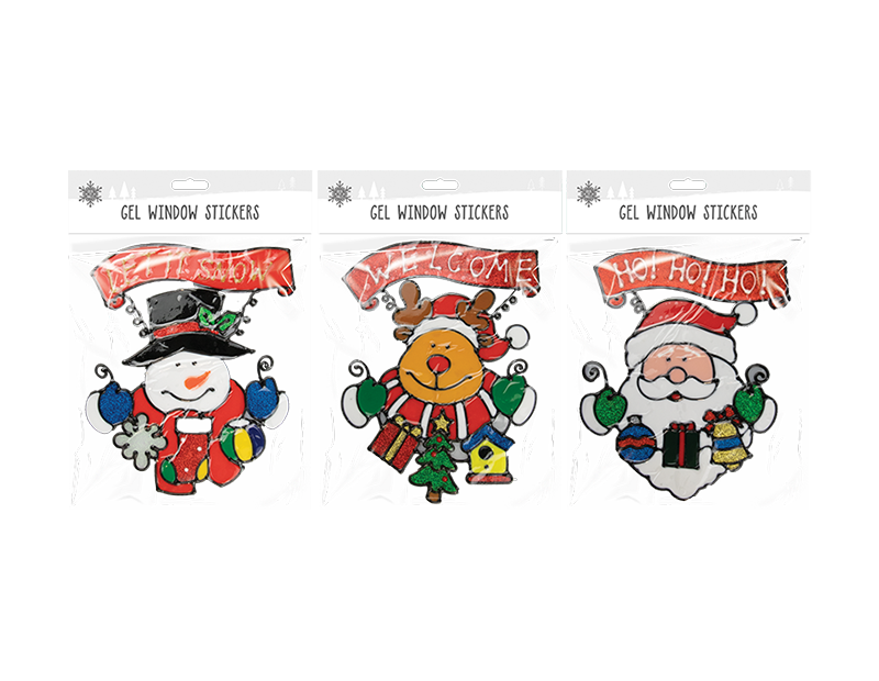 Wholesale Xmas Figures Window Stickers Bulk Buy Christmas Decorations