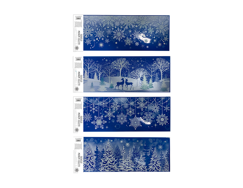 Wholesale Xmas Glitter Window Decoration Stickers